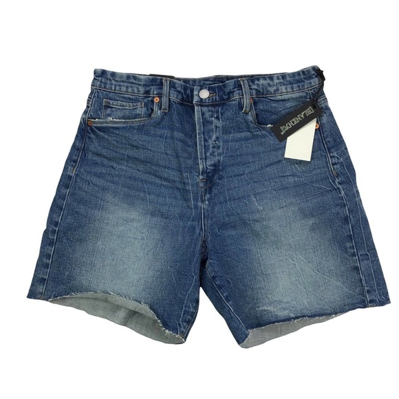 Blank NYC The Warren Jean Shorts Cut Off Button Fly Denim Stretch NWT Womens 31 - Picture 1 of 8